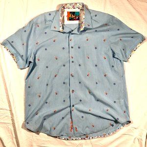 Robert Graham Guitar Hawaiian Shirt XL